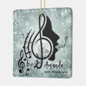 Jade Dirigent Cadeau Muzieknoten Kerstmis Keramisch Ornament (Links)