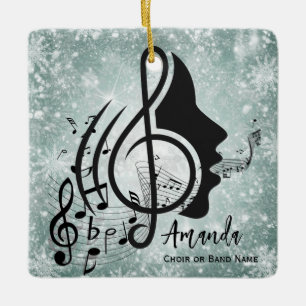 Jade Dirigent Cadeau Muzieknoten Kerstmis Keramisch Ornament
