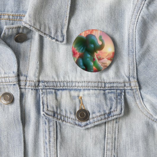 Jade Elephant Button (In situ)