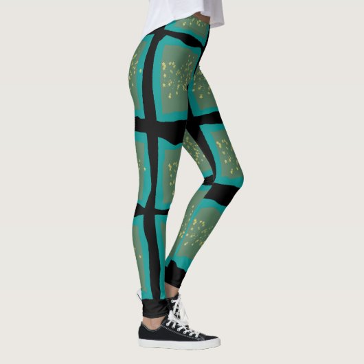 Jade en Turquoise met Gold Leggings (Rechts)