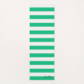 Jade en witte aangepaste naam yogamat (Voorkant)