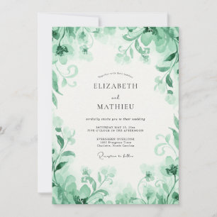Jade Eucalyptus Bruiloft Kaart