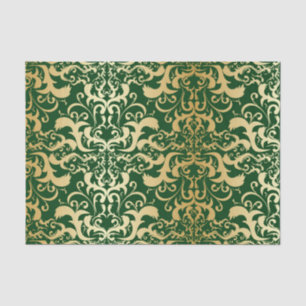 jade,faux goud,damasjes,,antiek,patroon,chi tissuepapier