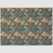  Jade Floral William Morris Style Leaf Tissuepapier (Voorkant)