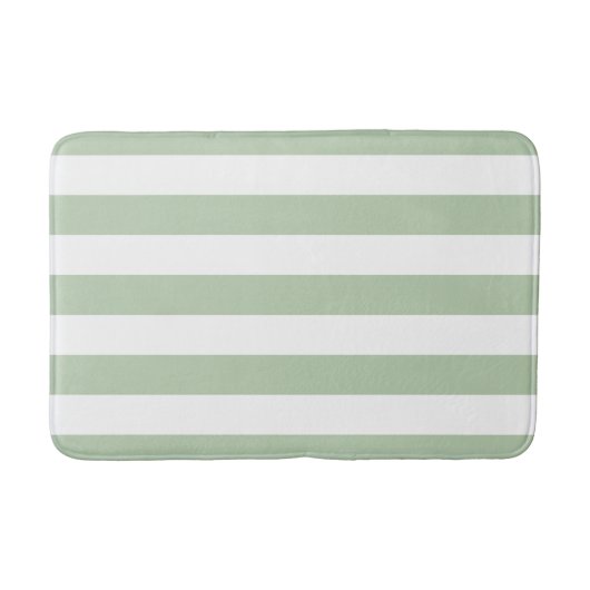 Jade Grayed et tapis de bain rayé blanc (Devant)