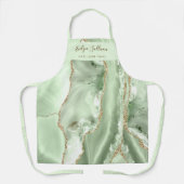 Jade Green Agaat Beauty Professioneel schort (Voorkant)