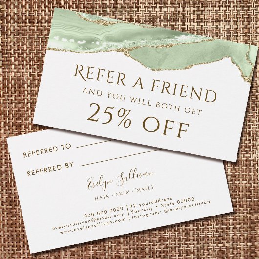 Jade Green Agaat Referral Kaart