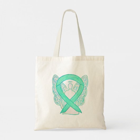 Jade Green Awareness Ribbon Art Custom Sac fourre- (Dos)
