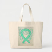 Jade Green Awareness Ribbon Art Custom Sac fourre- (Devant)