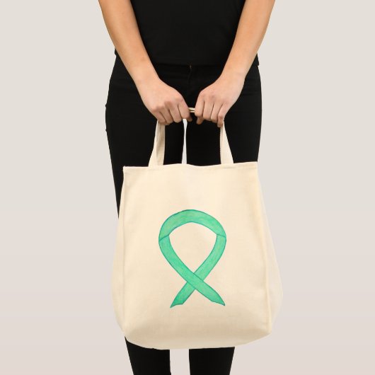 Jade Green Awareness Ribbon Art Custom Sac fourre- (Devant (produit))
