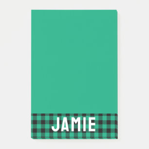 Jade Green Buffalo Controleer Witte Naam Post-it® Notes