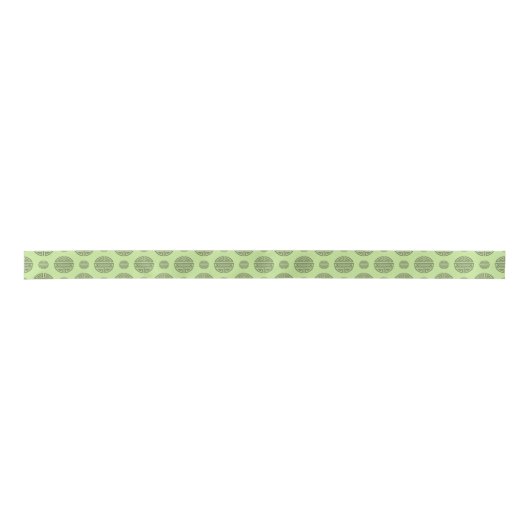 Jade Green Chinese Shou Longevity Character Lint (Voorkant)