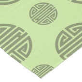 Jade Green Chinese Shou Longevity Character Medium Tafelloper (Hoek)