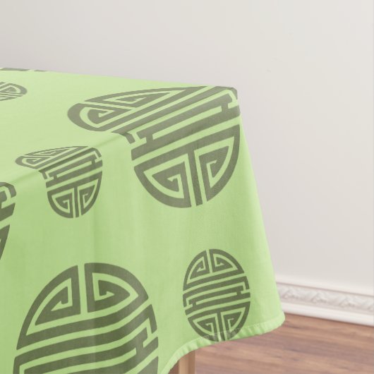 Jade Green Chinese Shou Longevity Character Tafelkleed (Voorbeeld)