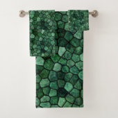 Jade Green Cobbled Patchwork Terrazo Motif (En situation)