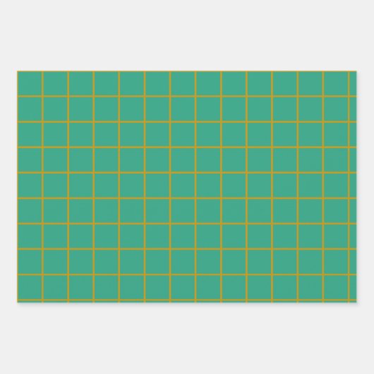 Jade Green en Goud Inpakpapier Vel (Voorkant)