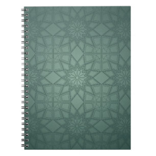 Jade Green  Geometric Pattern Notitieboek