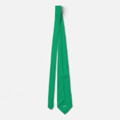 Jade Green Initiales cachées Cravate couleur solid (Dos)