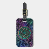 Jade Green Metal Celtic Knot Bagagelabel (Voorkant verticaal)