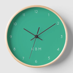 Jade Green Monogram   Moderne minimale Initialen