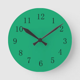 Jade Green Wall Clock Ronde Klok