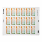 Jade groen en terracotta marmeren kaart etiket (Full Sheet)