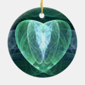 Jade Heart Keramisch Ornament (Achterkant)