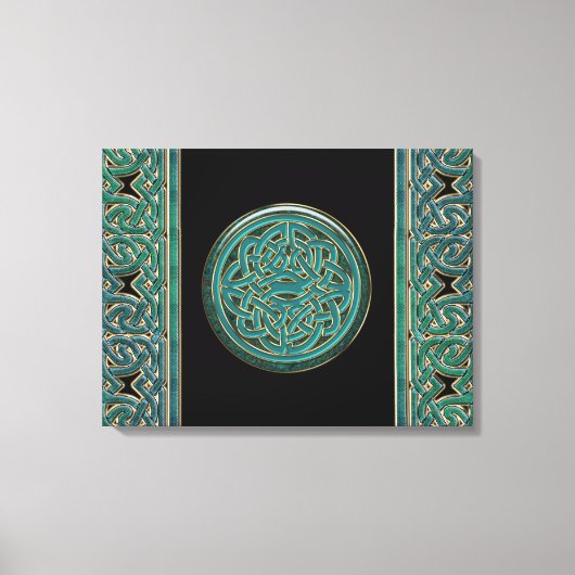 Jade Keltische Kettingen en Knoop Canvas Print (Voorkant)