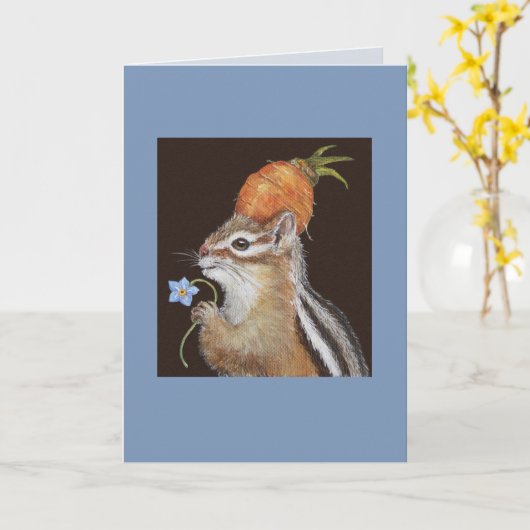 Jade la carte chipmunk (Fleur jaune)
