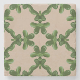 Jade Lattice in Beige Stenen Onderzetter