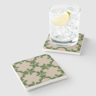 Jade rooster in Beige Stenen Onderzetter