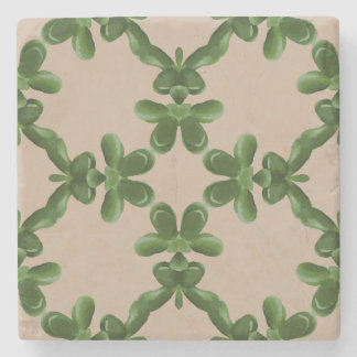 Jade rooster in Beige Stenen Onderzetter