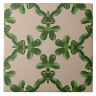 Jade rooster in Beige Tegeltje