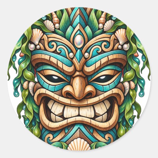 Jade Shell Tiki Sticker (Voorkant)