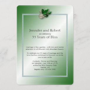 Jade Swan 35th Wedding Jubileum Uitnodiging
