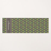 Jade Tree-bladeren op bruine yogha Yogamat (Voorkant (horizontaal))