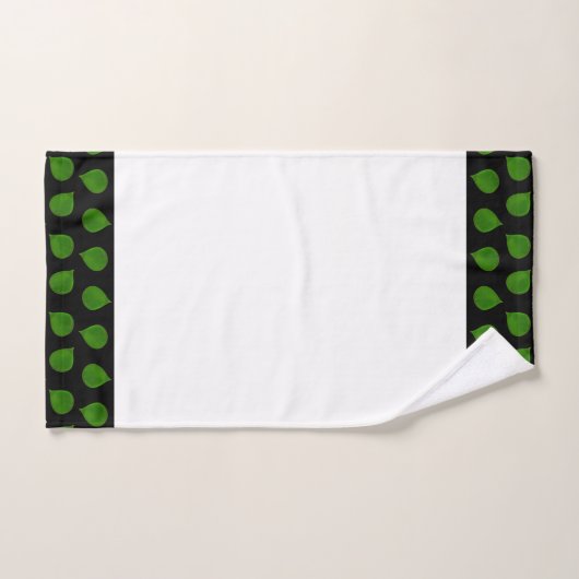 Jade Tree-bladeren op zwarte & witte doekset Bad Handdoek (Handdoek)