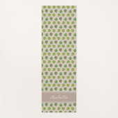 Jade Tree Leaves & Name on Beige Yoga Mat (Voorkant)