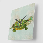 Jade Turtle Clock Vierkante Klok (Hoek)