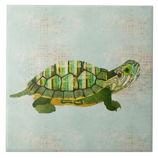 Jade Turtle Tile Tegeltje (Voorkant)