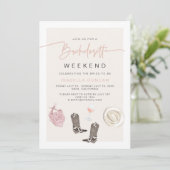 JADE Wine Cowgirl Country Bachelorette Itinerary Kaart (Staand voorkant)