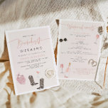 JADE Wine Cowgirl Pays Bachelorette Itinéraire<br><div class="desc">Cette invitation à la bachelorette et modèle itinéraire présente des accessoires de vin aquarelle de campagne avec un sous-ton cowgirl et un itinéraire de retour modifiable. Modifiez facilement la plupart des textes pour répondre aux besoins de votre événement. Cette invitation est parfaite pour une Bachelorette de Nashville ou de la...</div>