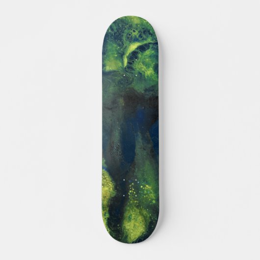 Jaded Lover 1 Deep Green Abstract Skateboard Deck (Voorkant)