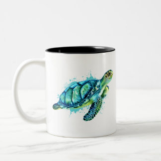 JadeTurtle Love Turtles redden schildpadden Tweekleurige Koffiemok