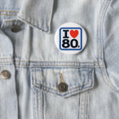 J'adore Badge des années 80 (En situation)