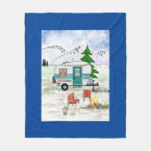 J'adore camper la couverture en toison (Devant)