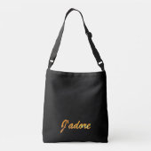J'adore Canvas Messenger Tas (Achterkant)