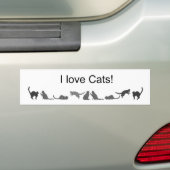 J'adore Cats bumper sticker (En voiture)
