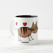 J'ADORE CATS CARTOON CAT MUG (Devant gauche)