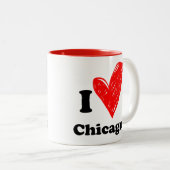 J'adore Chicago Coffee Mug à deux tons (Devant droit)